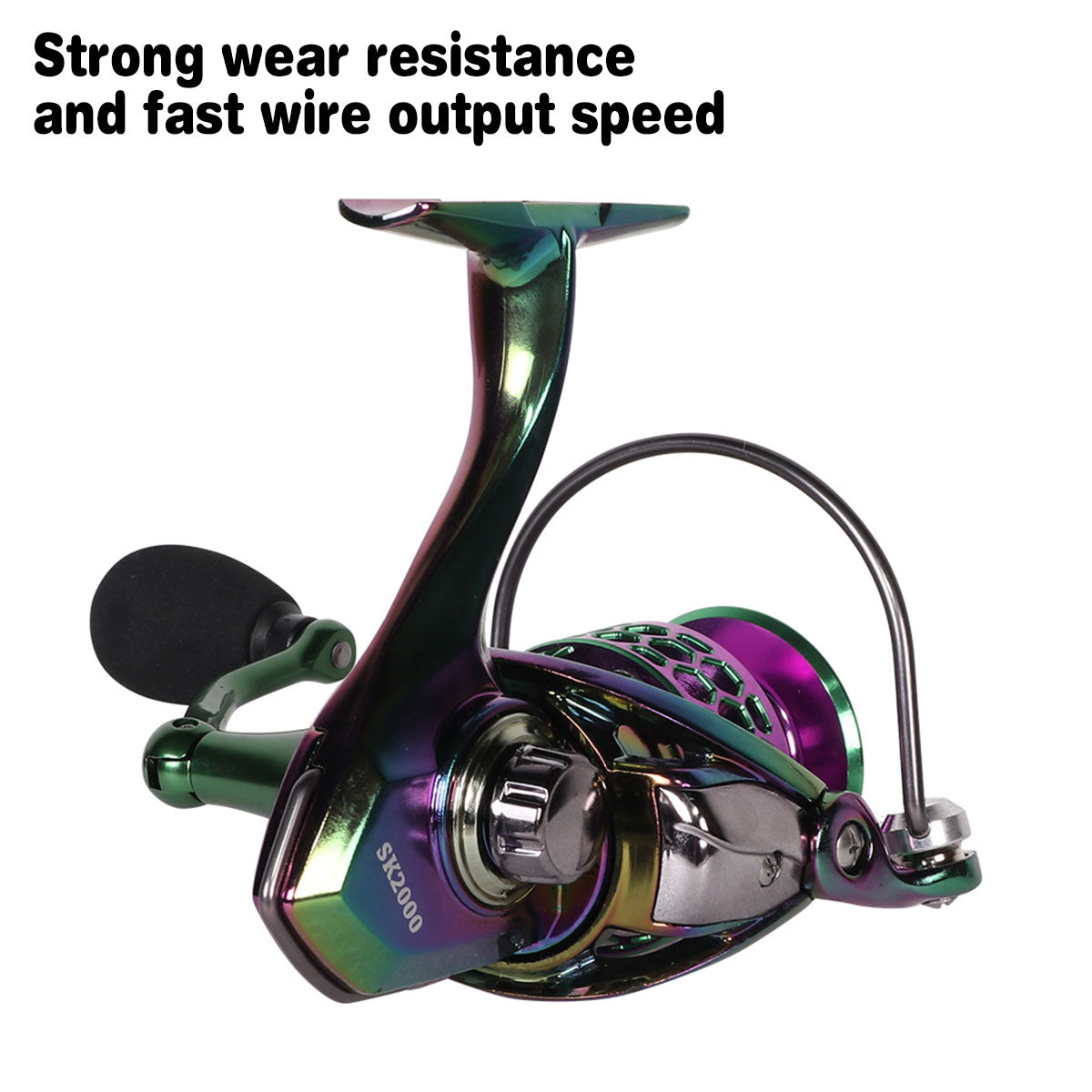 Metal Spinning Reel Durable Electroplated Fishing Reel Left Right Hand