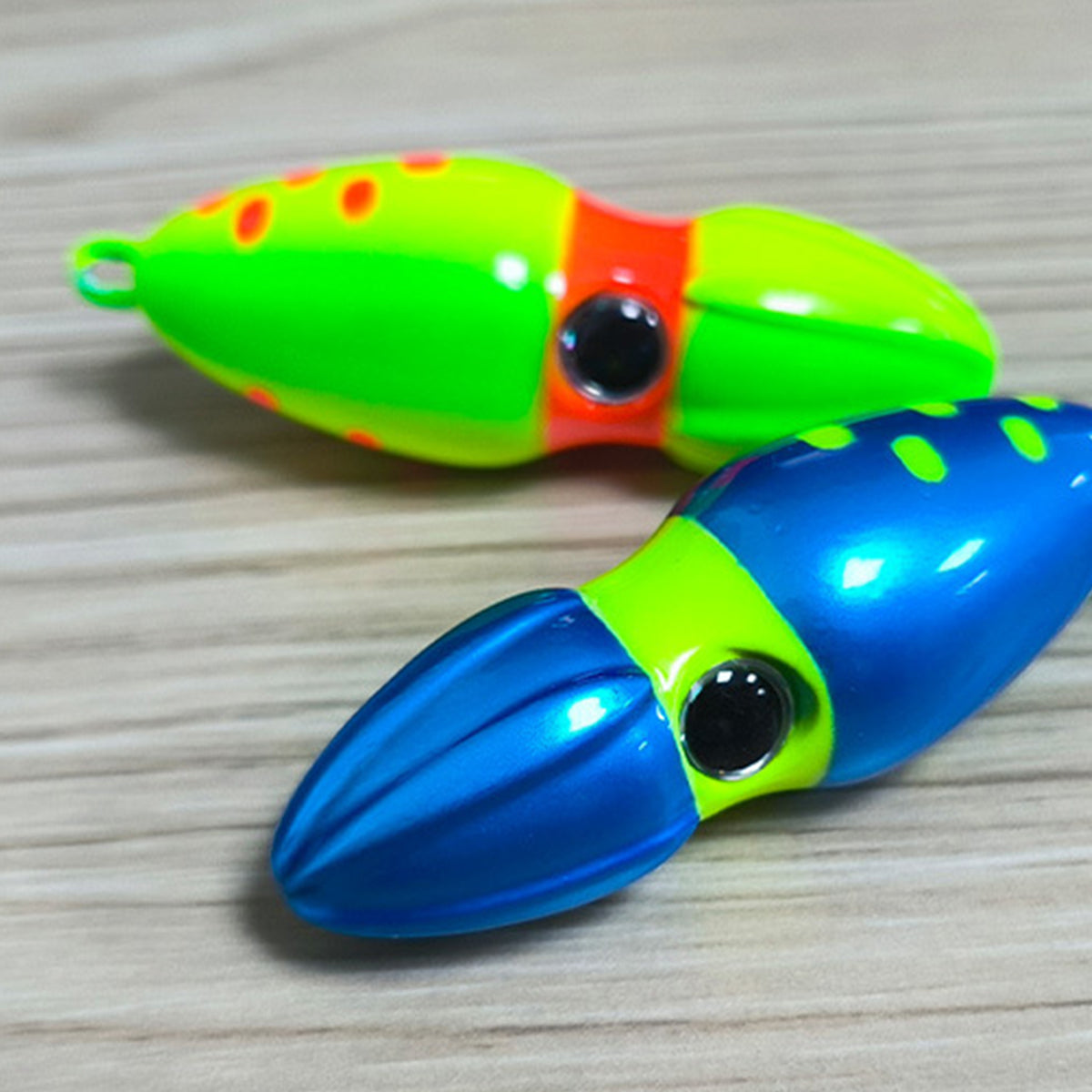 Slow Sinking Squid Jig Lure UV Glow Fishing Bait