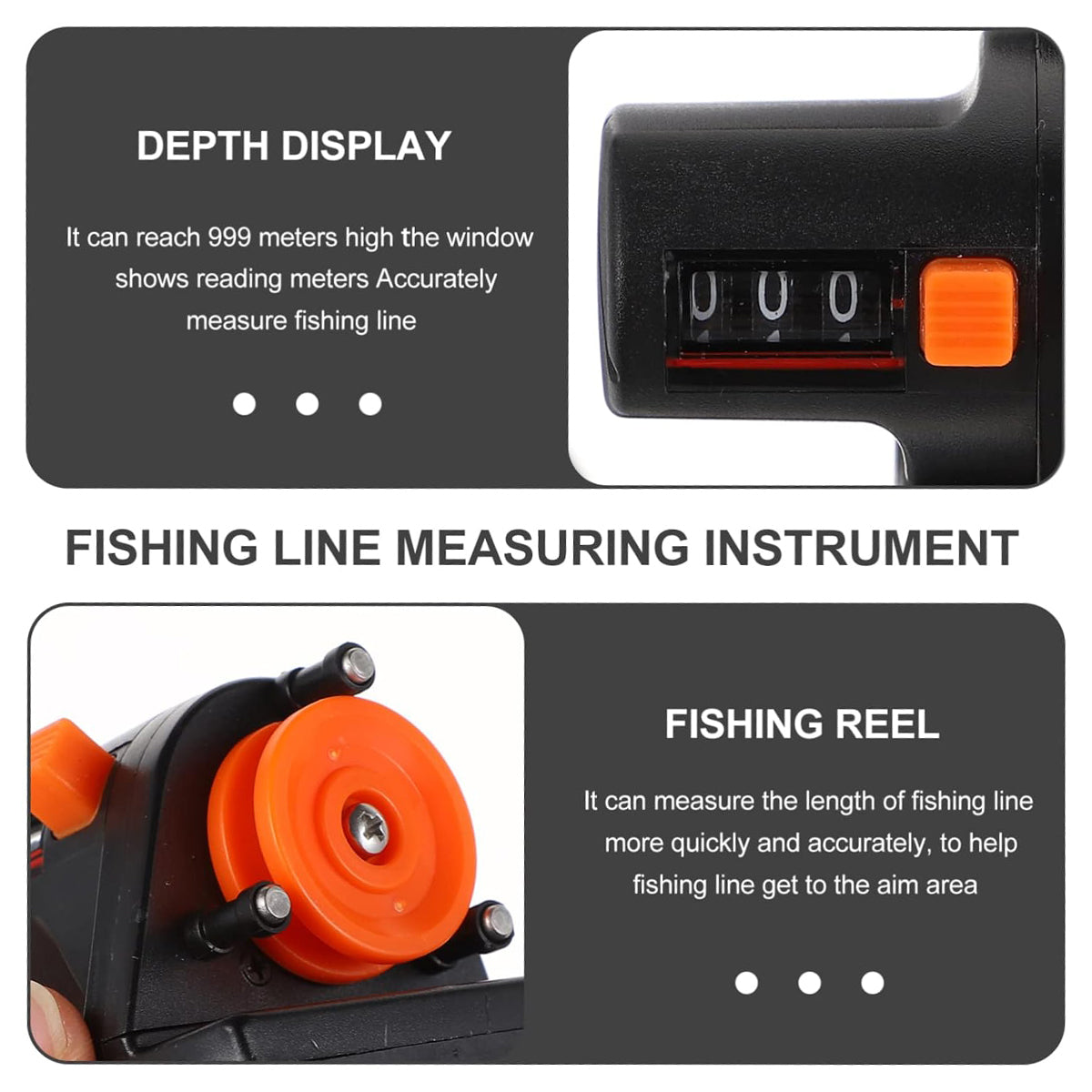 Fishing Line Counter with Precision Meter Display for Saltwater & Freshwater