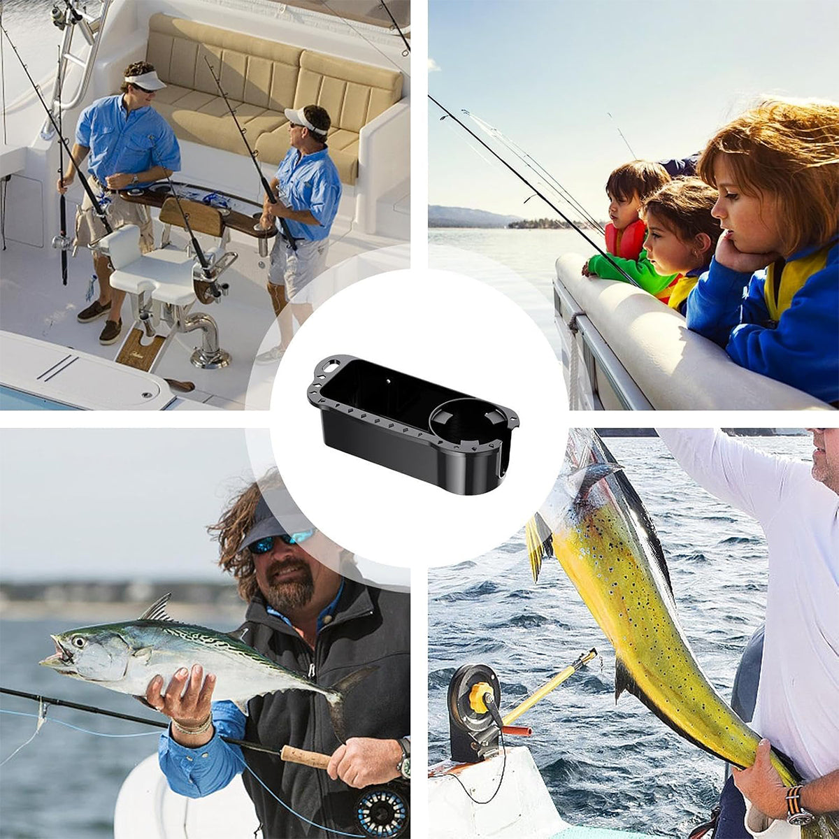Yacht Boat Cup Rack with Storage for Fishing Tools and Accessories
