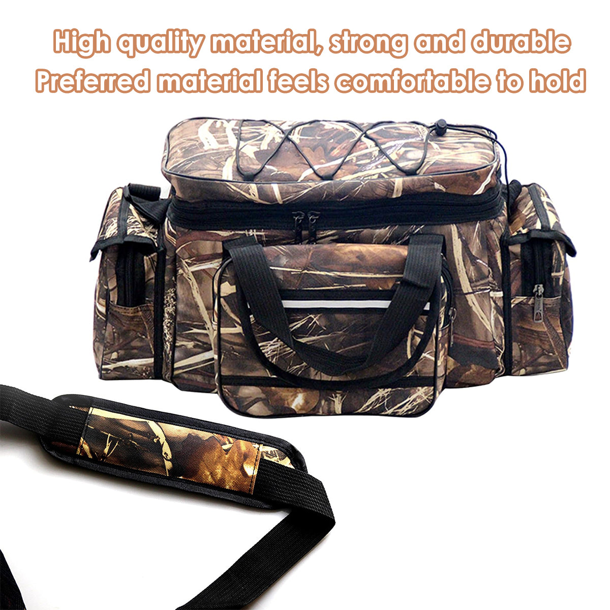 Large Capacity Fishing Tackle Bag Multi Functional Single Shoulder Gear Storage