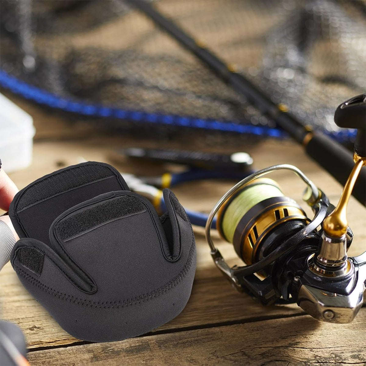 Fishing Reel Protective Cover Waterproof Neoprene Case  Description