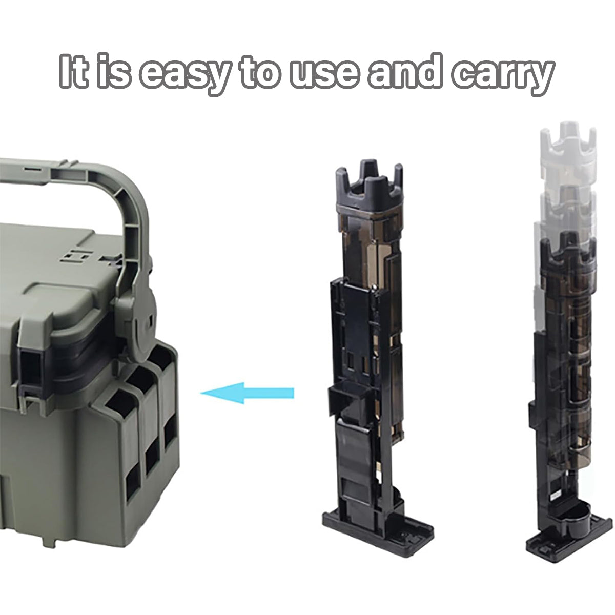 Fishing Rod Holder For Fishing Box ABS Plastic Adjustable
