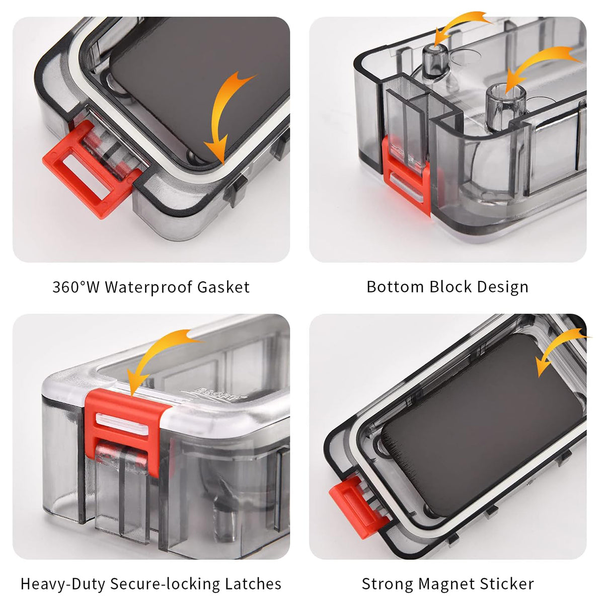 Waterproof Fishing Hook Storage Box with 12 Compartments