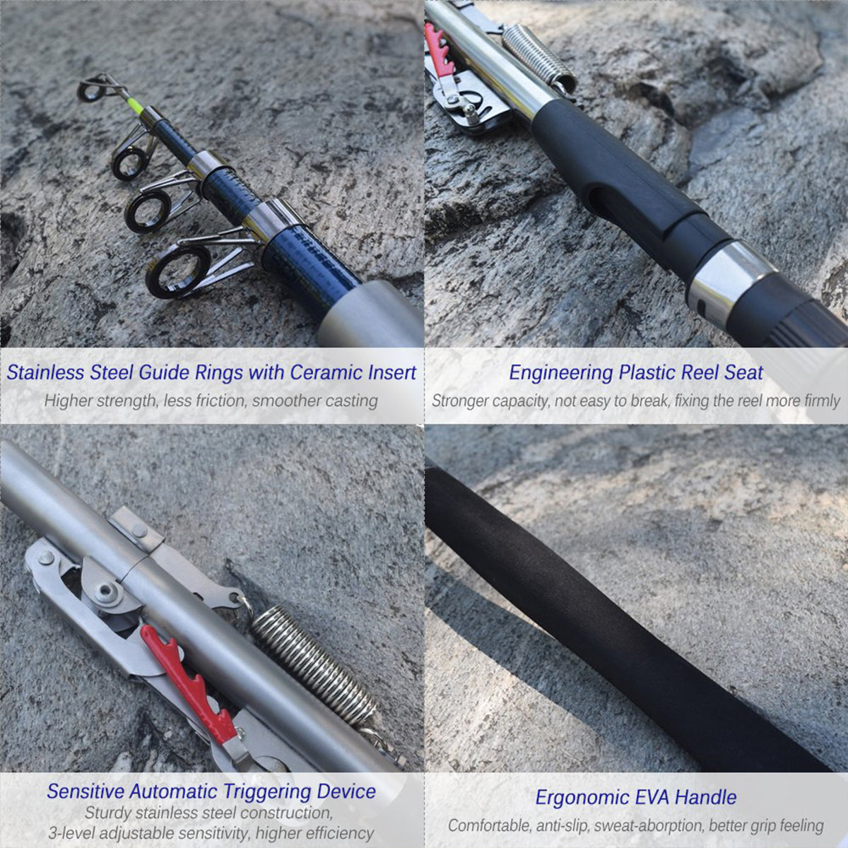 Self-Ejecting Automatic Fishing Rod Telescopic Carbon Fiber