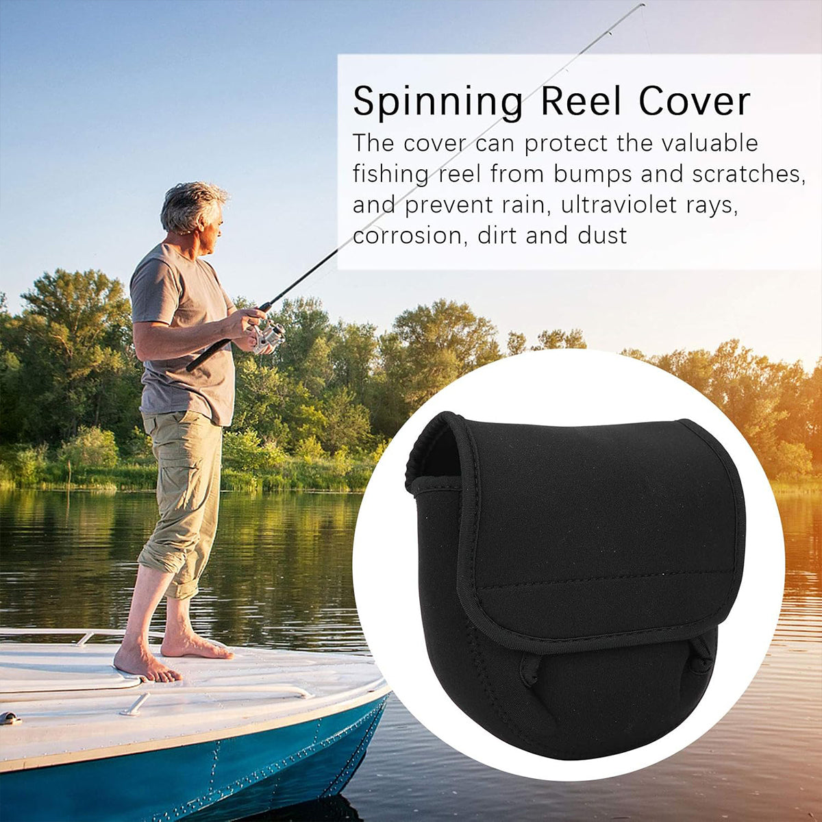 Fishing Reel Protective Cover Waterproof Neoprene Case  Description