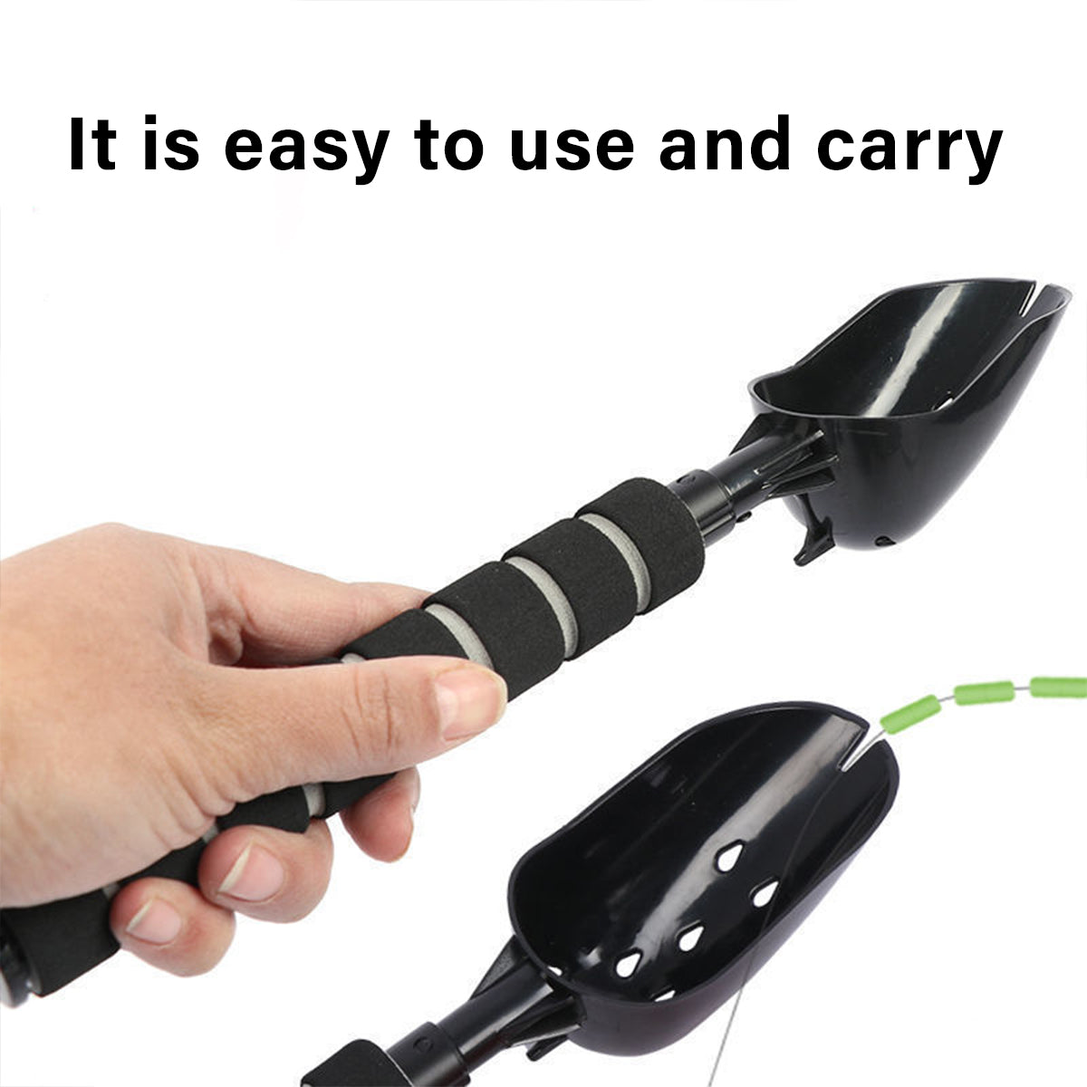 Telescopic Bait Throwing Spoon Aluminium Alloy For Fishing