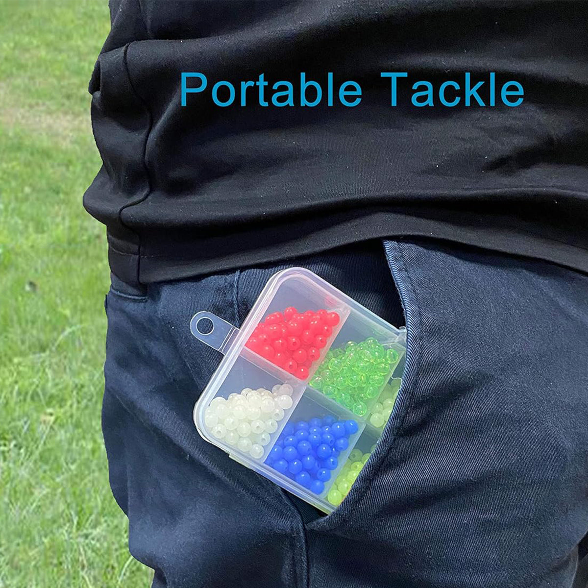 Glow In The Dark Luminous Fishing Beads 5mm With Storage Box