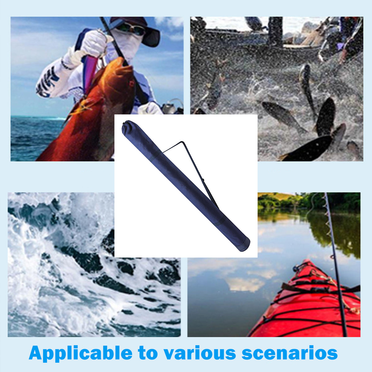 Canvas Fishing Gear Bag Foldable Durable Rod & Tackle Storage Case