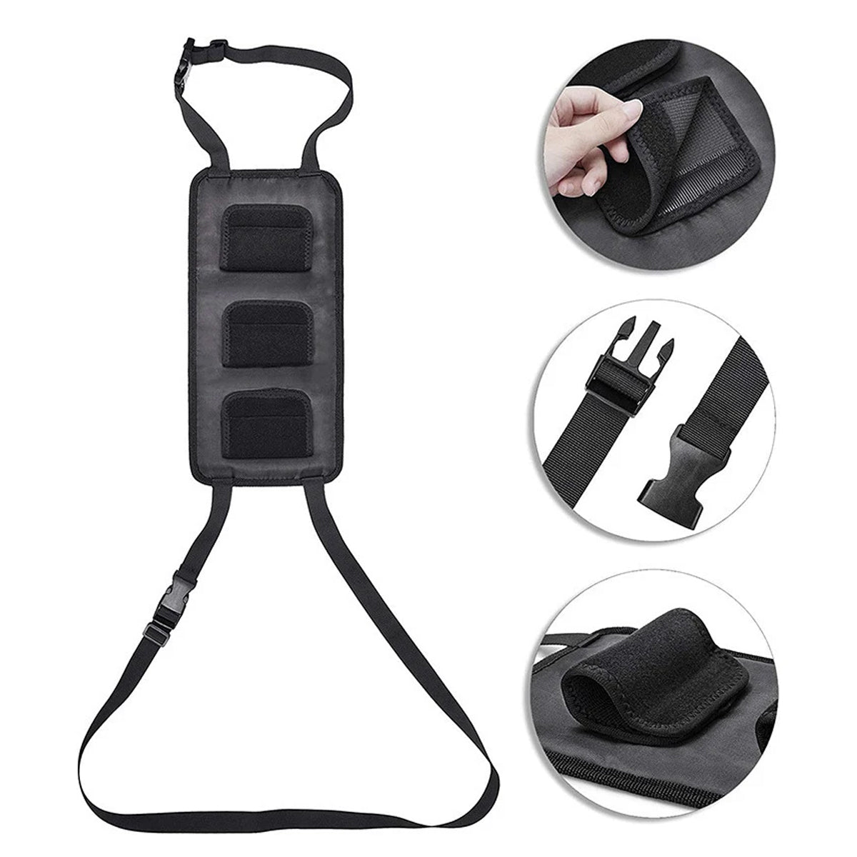 1 Pair Car Fishing Rod Holder Rear Seat Storage Rack Strap Belt Gear Organizer