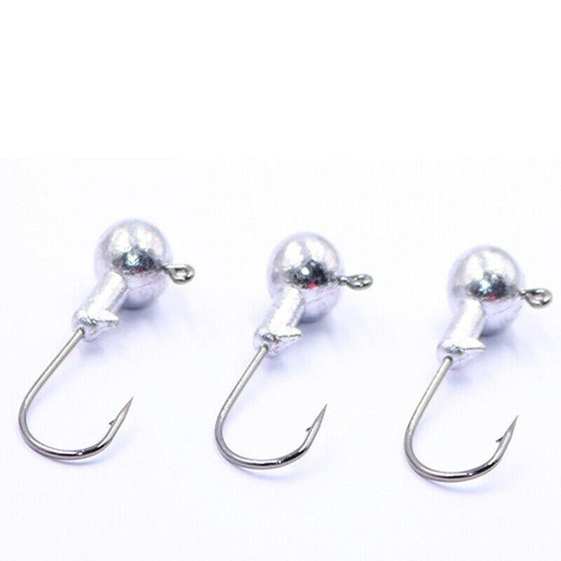 20PCS Jig Heads Hooks Chemically Sharpened Fishing Tackle
