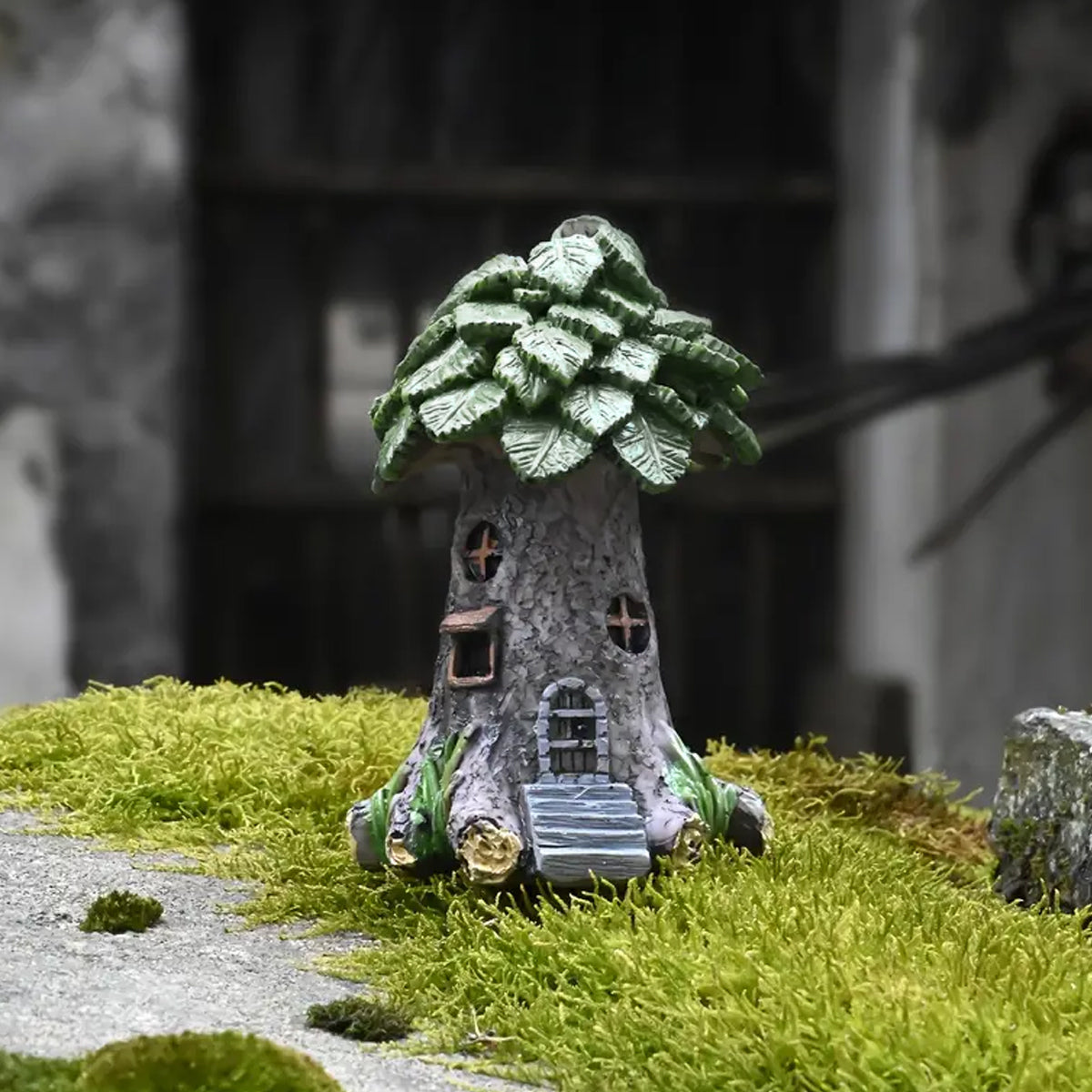 Resin Tree House Decoration For Aquarium Mini Landscapes