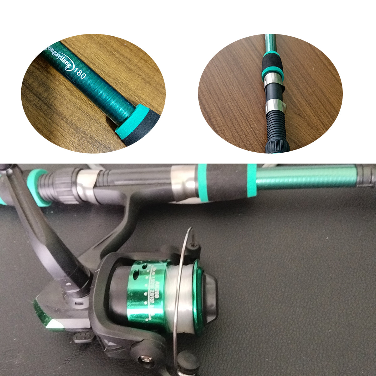 Telescopic Fishing Rod Set with Reel Tackle Box and Carrying Case