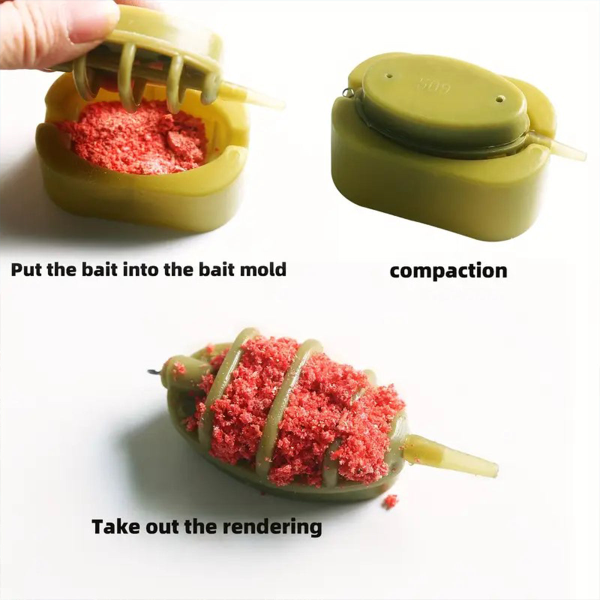 Fishing Method Feeder Set With Quick Release Bait Mould