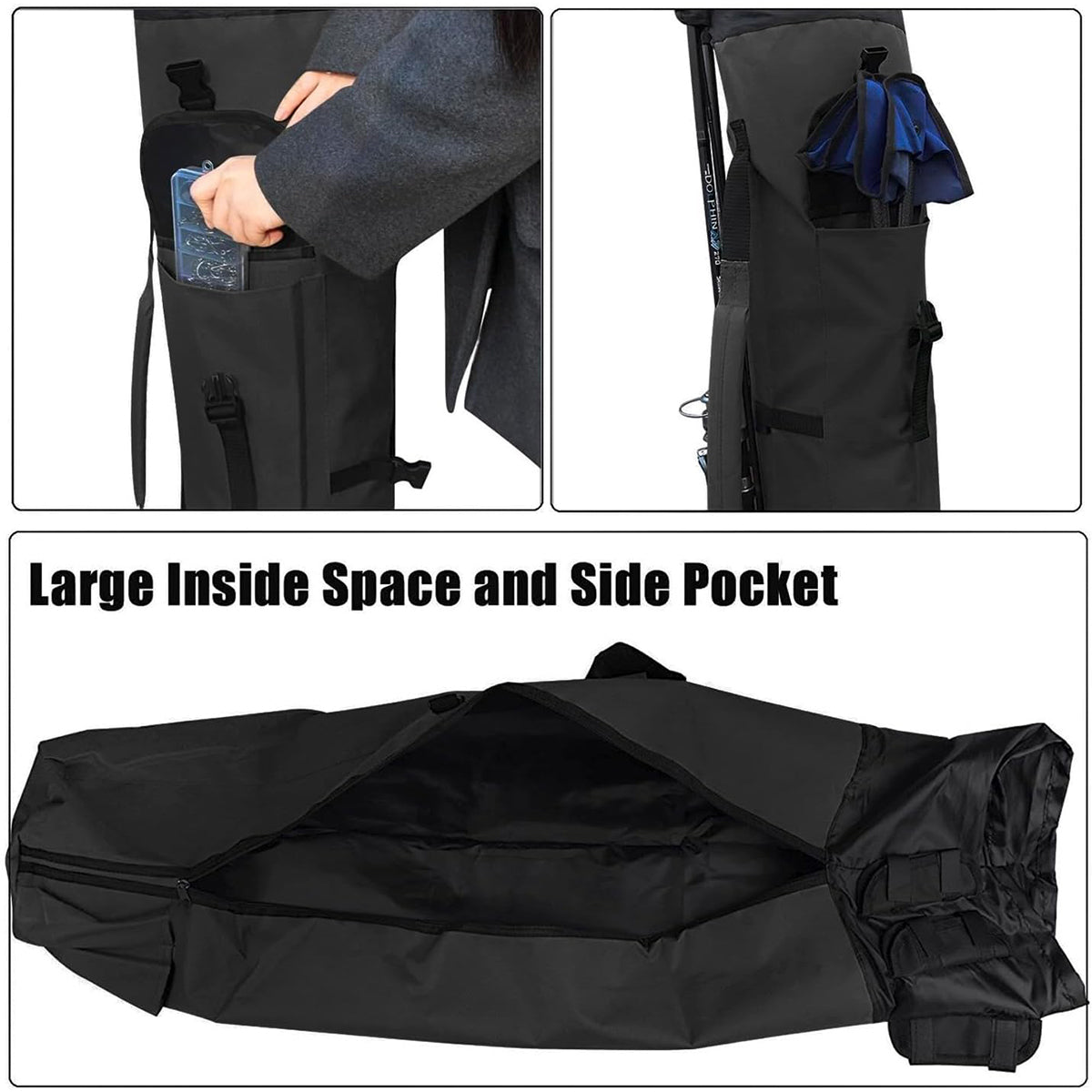 Outdoor Fishing Rod Bag 5 Rod Holder Waterproof Oxford Storage Case