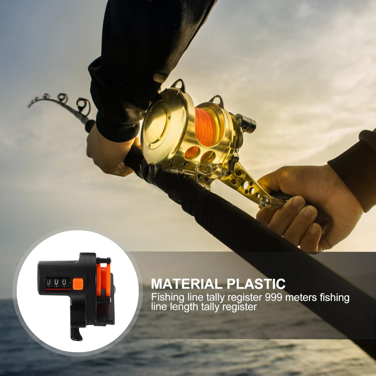 Fishing Line Counter with Precision Meter Display for Saltwater & Freshwater