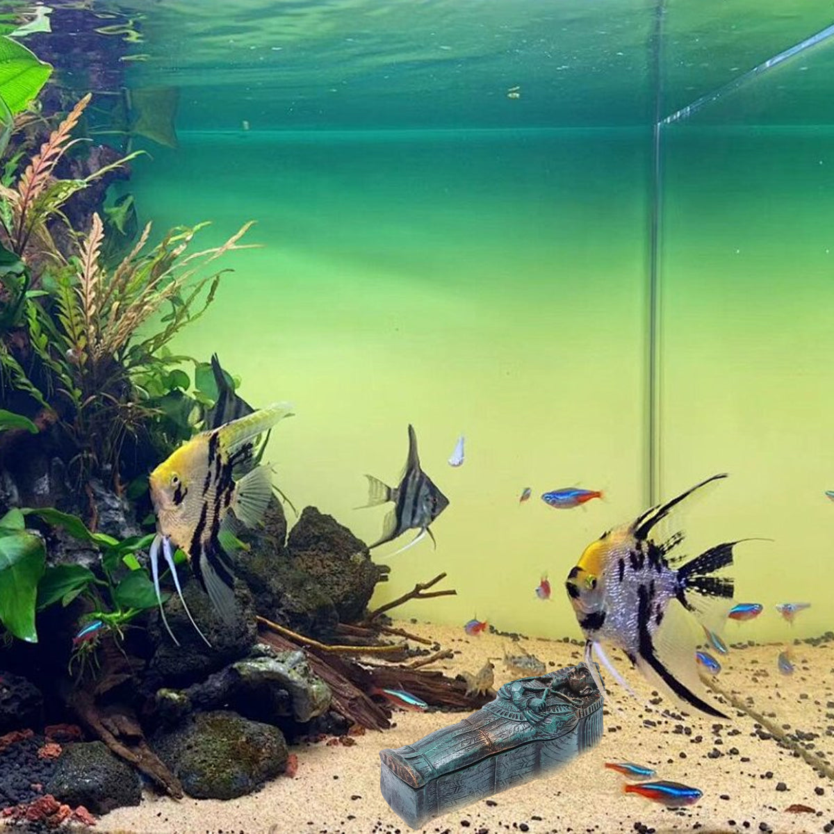 Mummy Resin Aquarium Decoration Unique Fish Tank Ornament