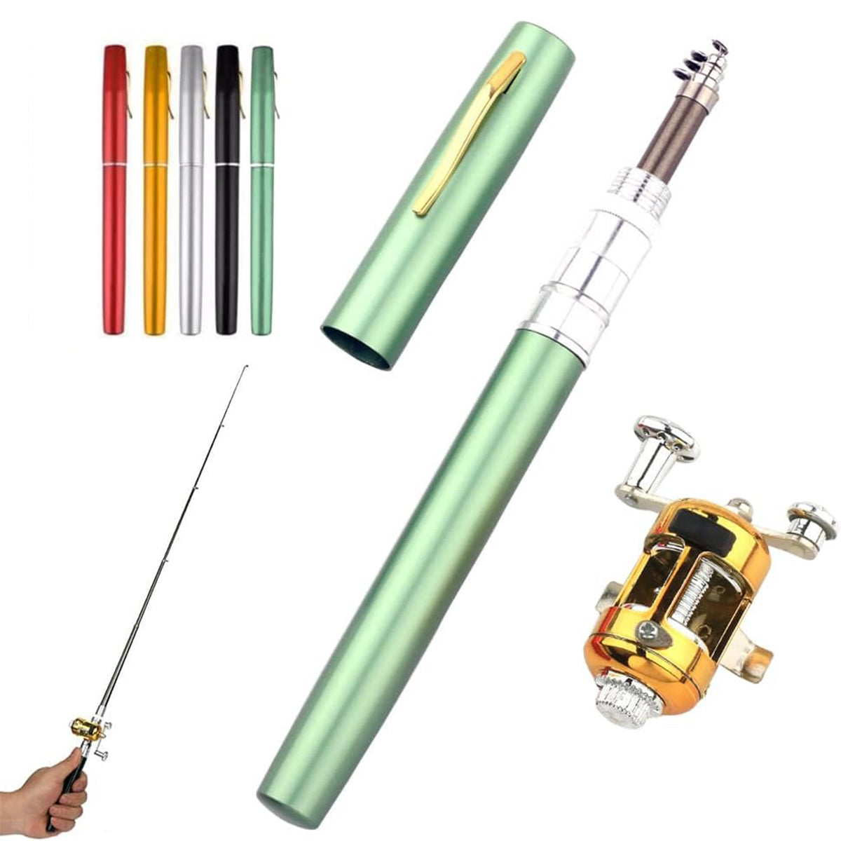Mini Pocket Fishing Rod with Reel for Travel and Light Fishing