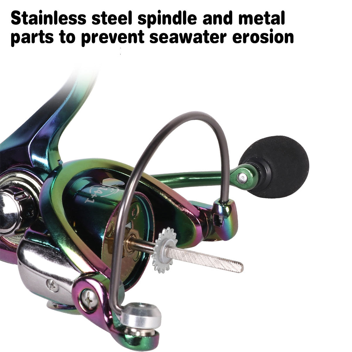 Metal Spinning Reel Durable Electroplated Fishing Reel Left Right Hand