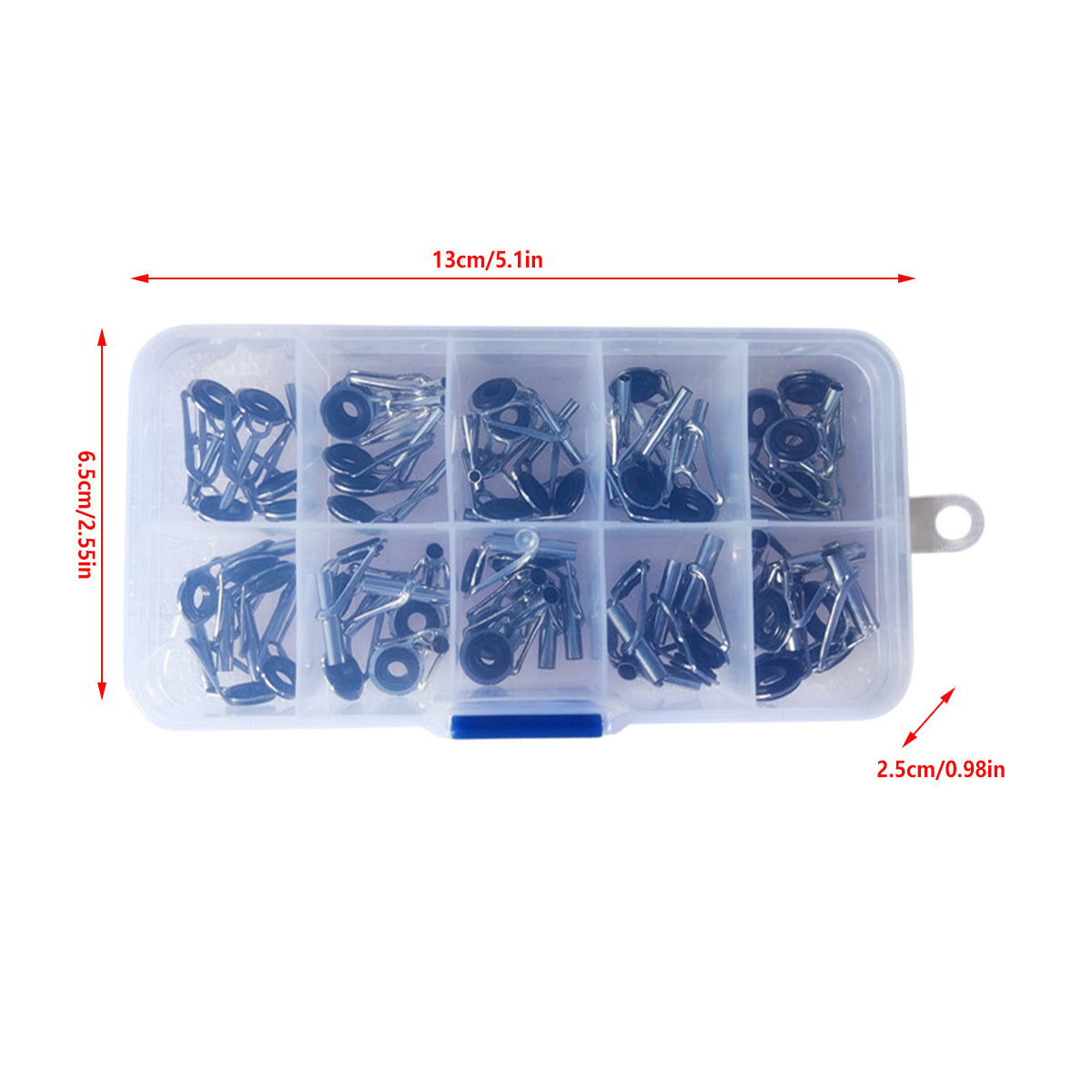 Fishing Rod Guide Tip Repair Kit 50pcs Stainless Steel Ceramic