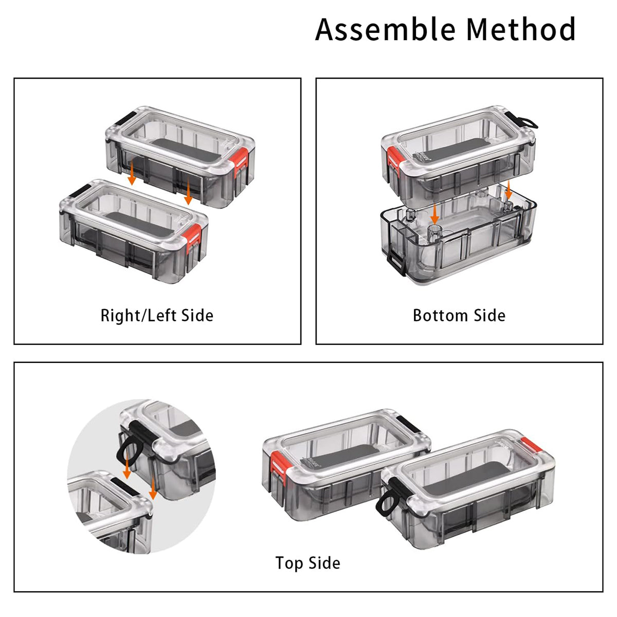 Waterproof Fishing Hook Storage Box with 12 Compartments