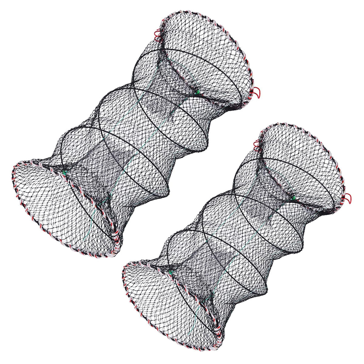 2PCS Shrimp Crab Lobster Fishing Net Trap Set