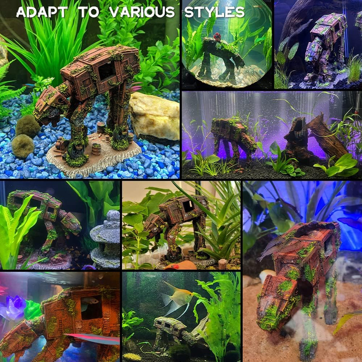 Car Theme Aquarium Ornament Resin Fish Tank Decoration