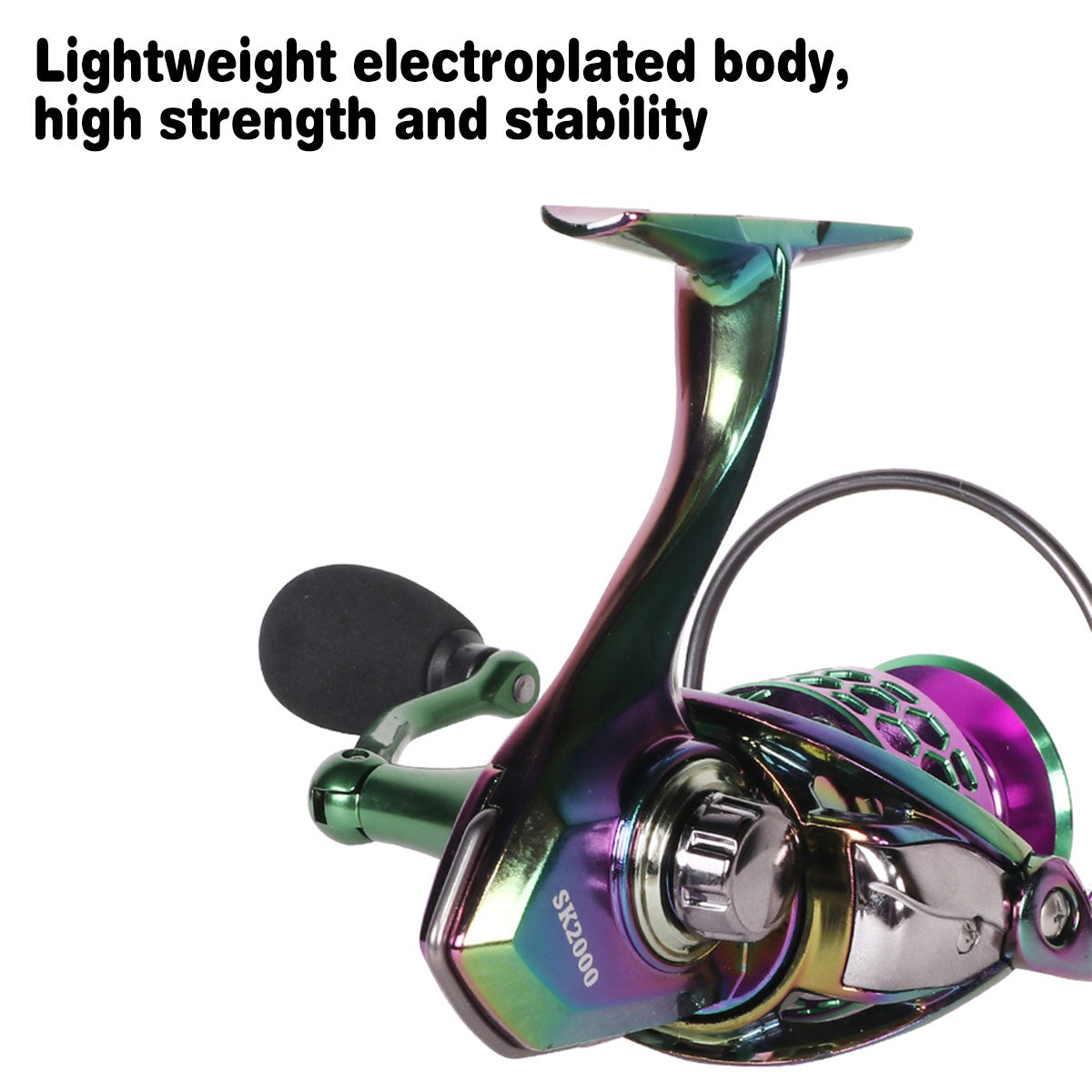 Metal Spinning Reel Durable Electroplated Fishing Reel Left Right Hand