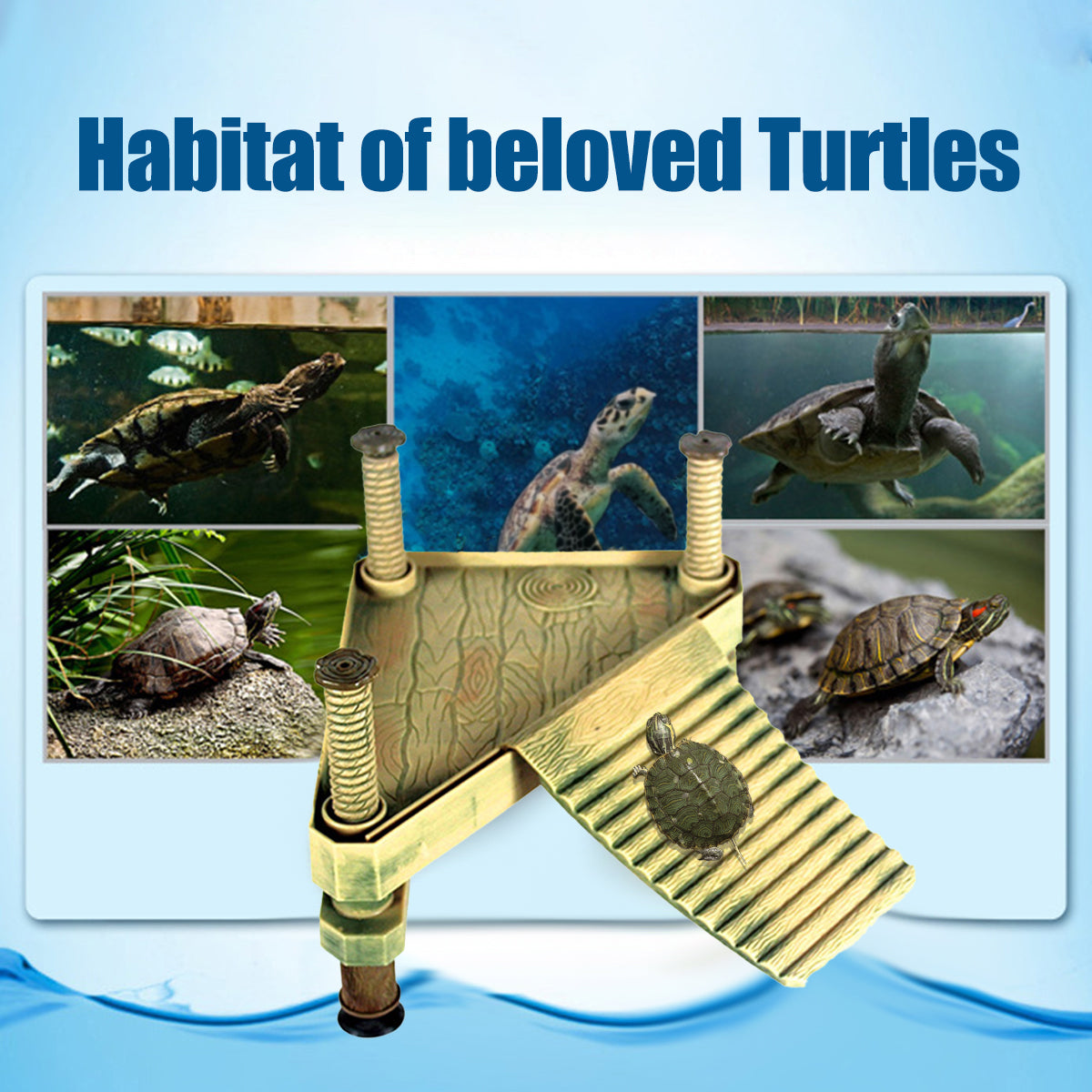 Turtle Floating Platform Basking Ramp For Aquarium Tank