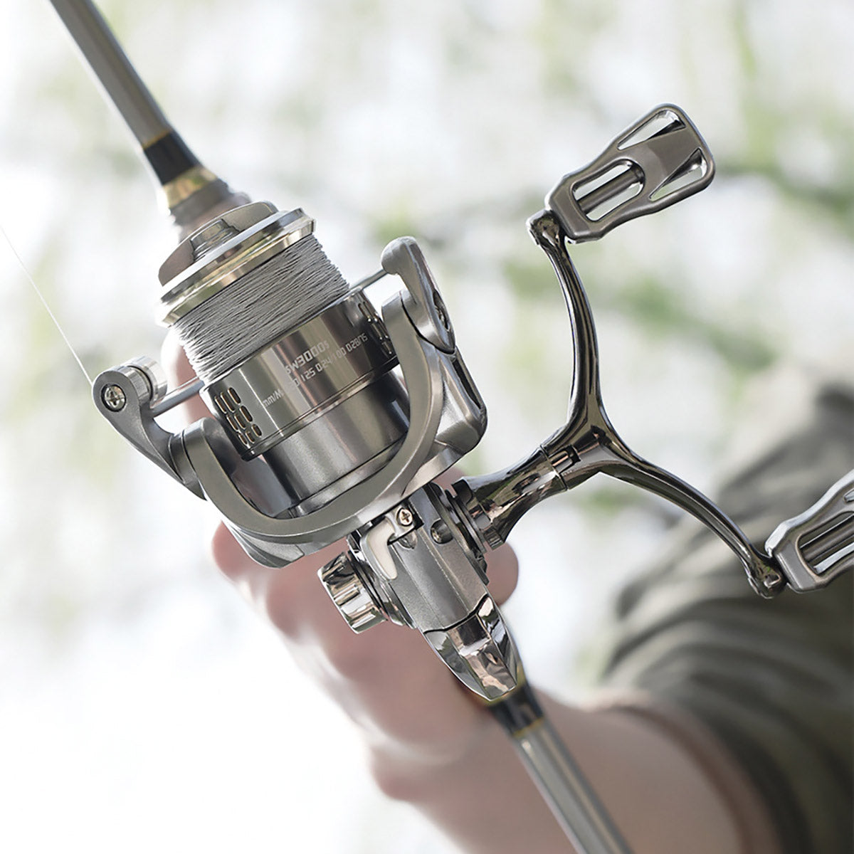 Double Handle Fishing Reel Lightweight Carbon Spinning Reel