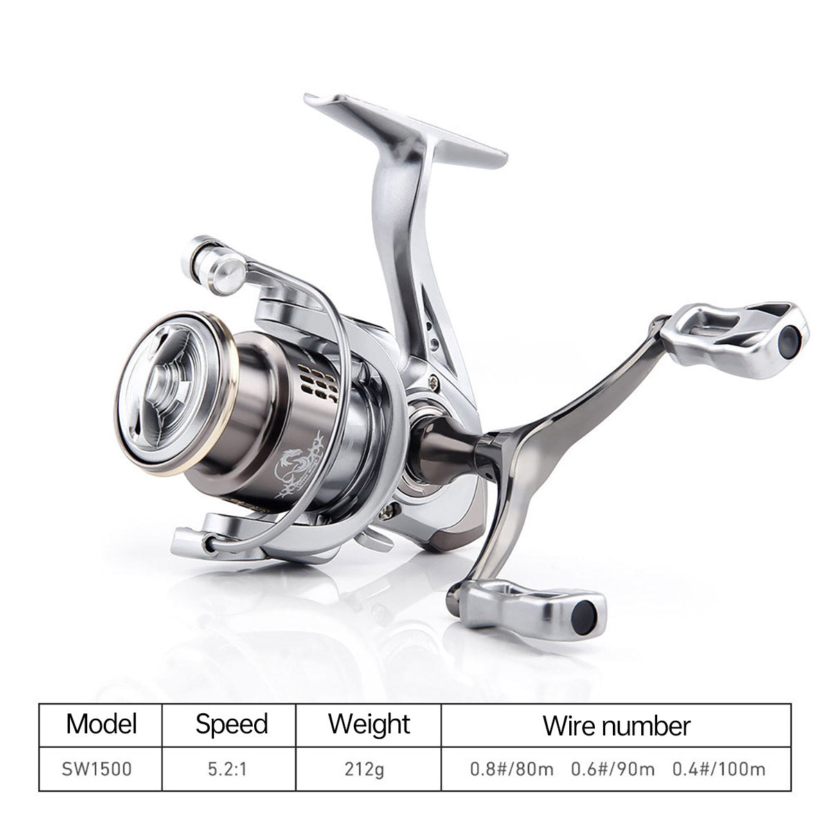 Double Handle Fishing Reel Lightweight Carbon Spinning Reel