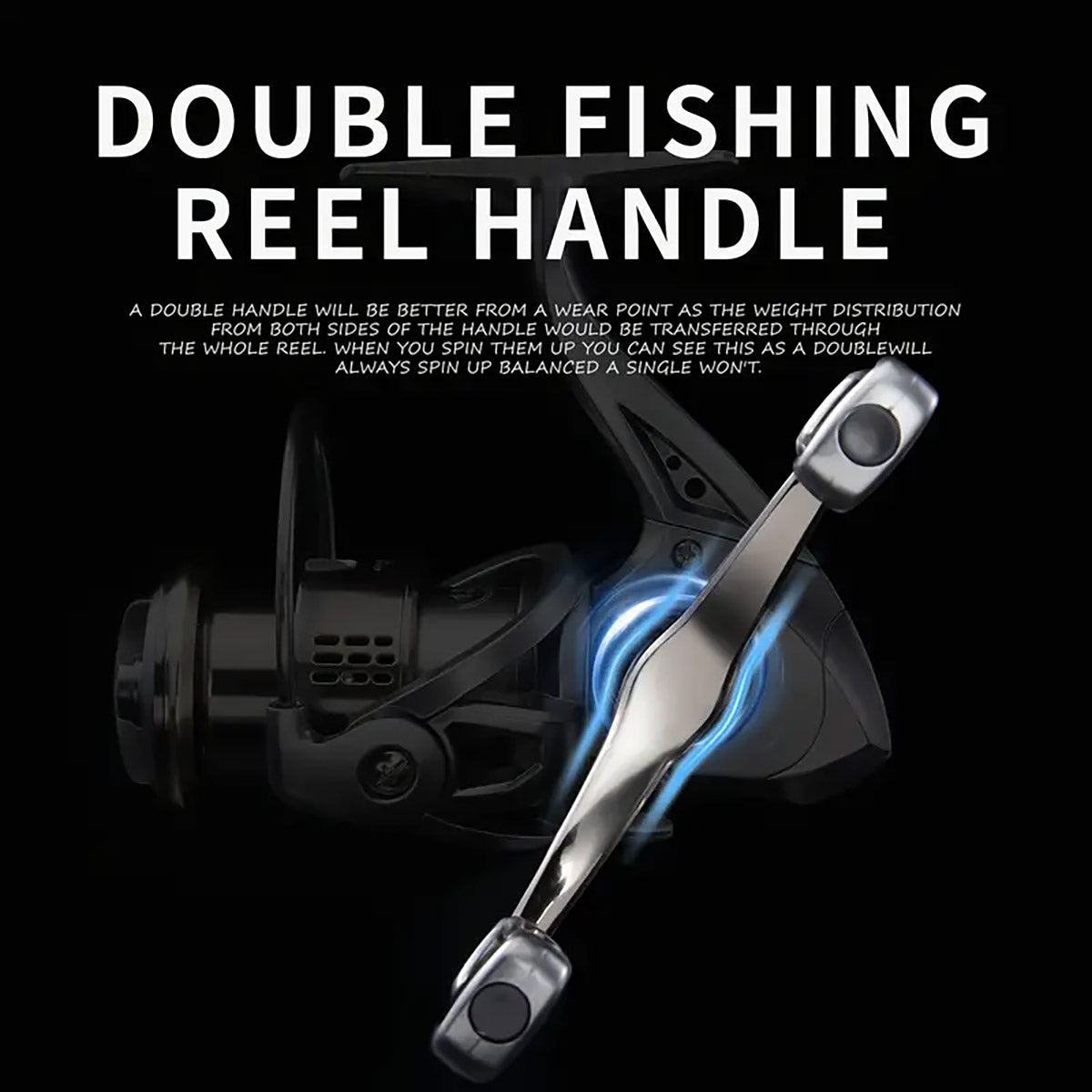 Double Handle Fishing Reel Lightweight Carbon Spinning Reel
