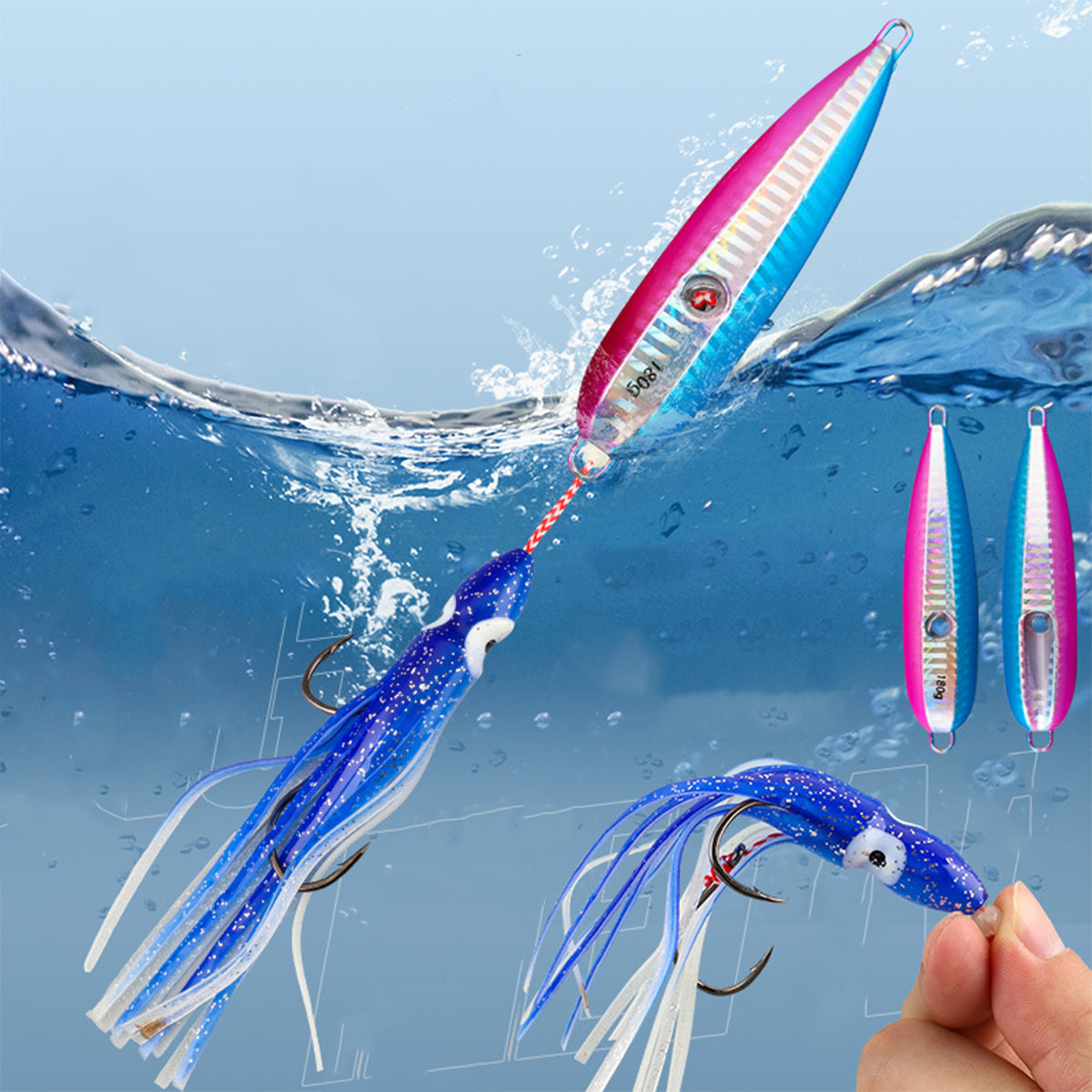 Bionic Fishing Baits 5PCS Reflective Jigging Lures