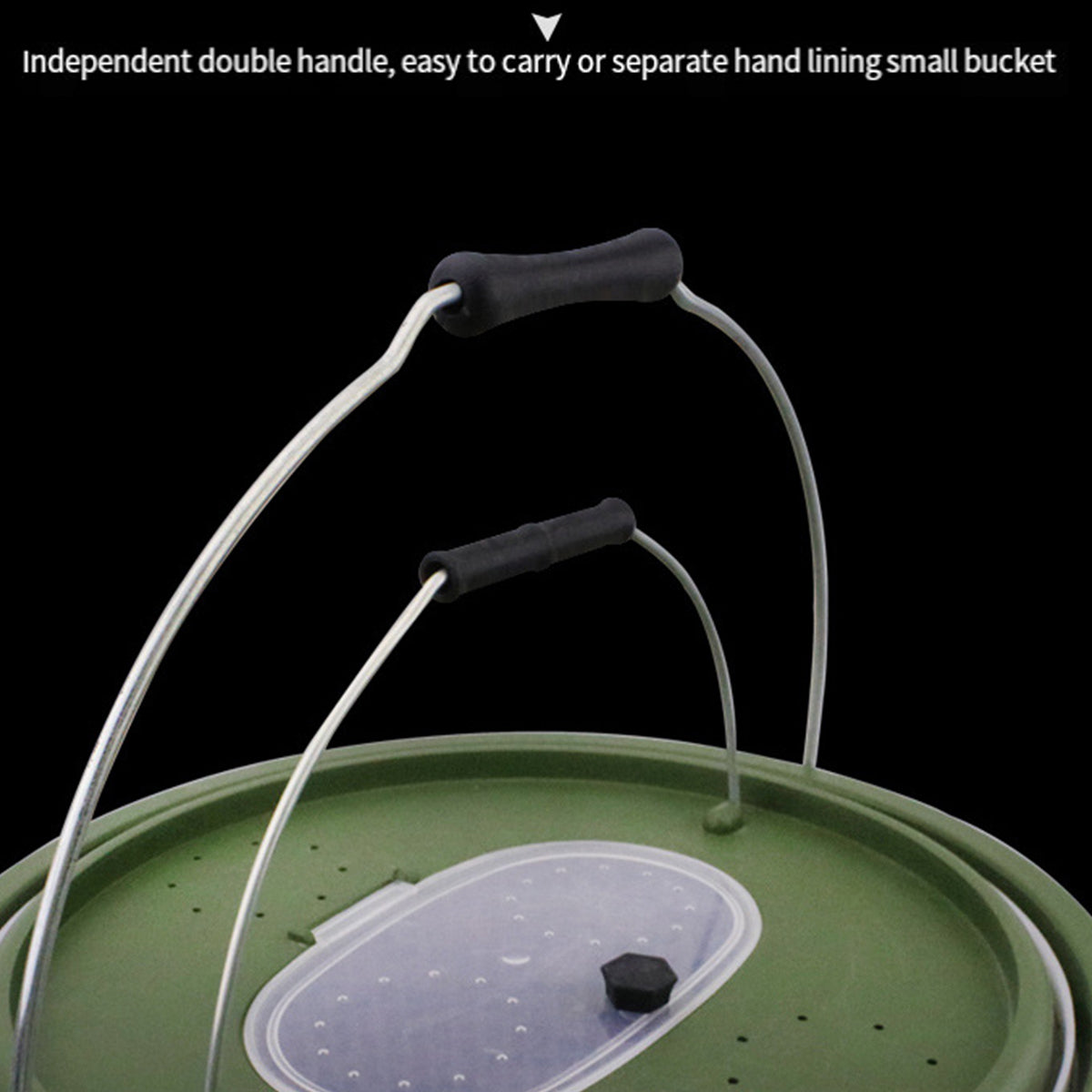 Handheld Water Bucket Portable Fishing Storage Container with Lid