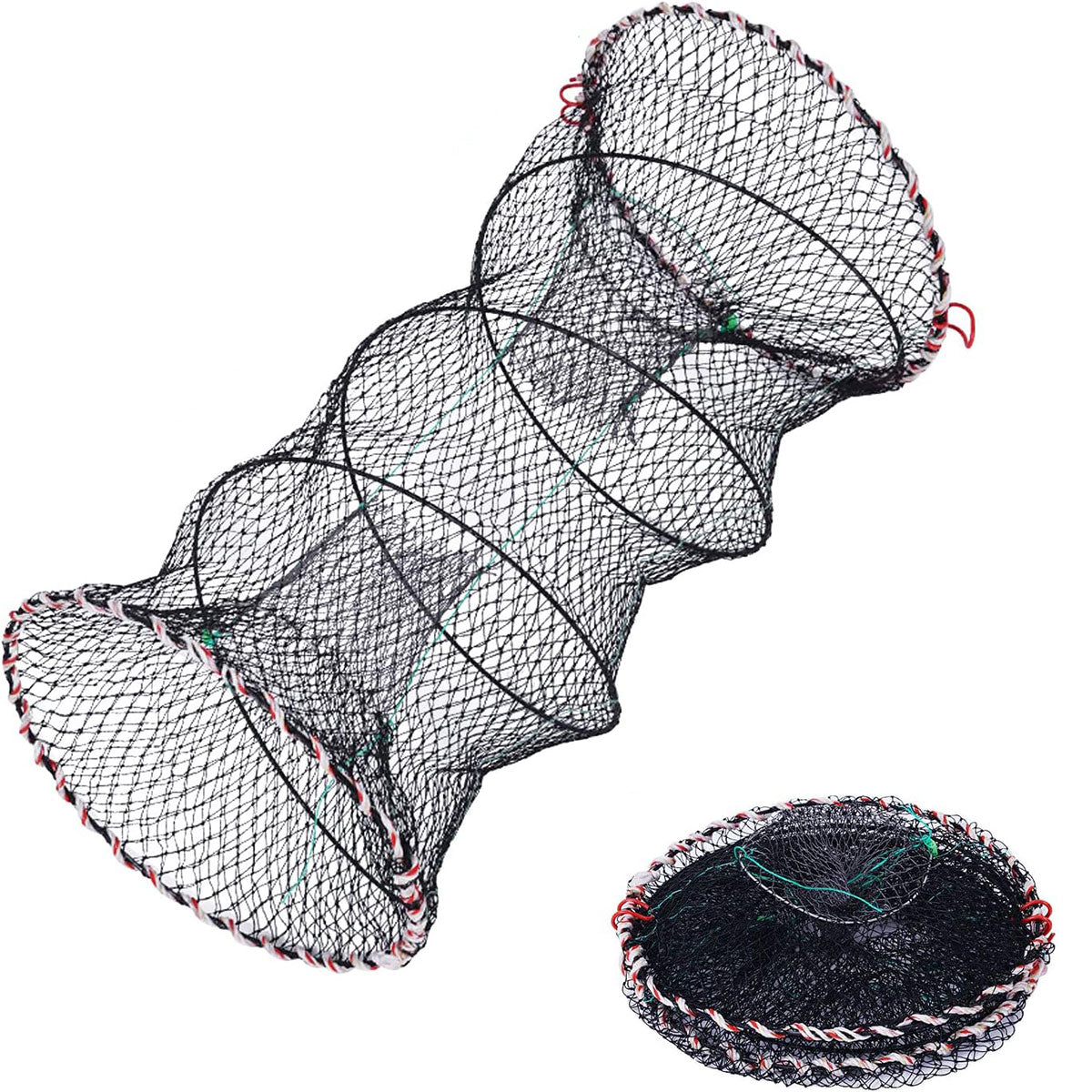 2PCS Shrimp Crab Lobster Fishing Net Trap Set