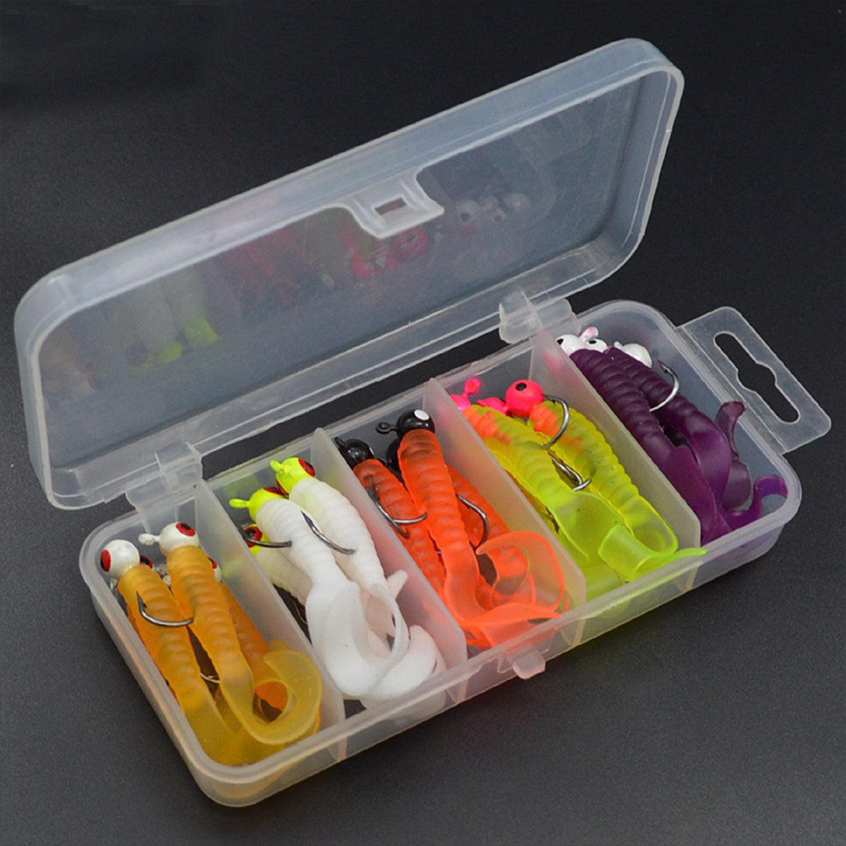 20pcs Bionic Soft Fishing Bait Set With Lead Hooks Freshwater Saltwater