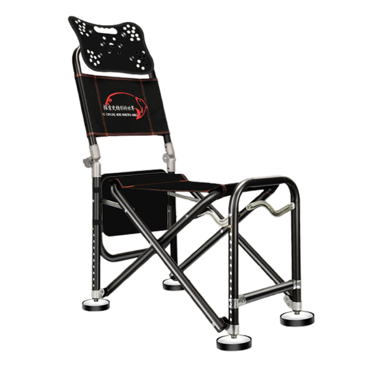 Portable Foldable Fishing Chair with Backrest for Outdoor Use