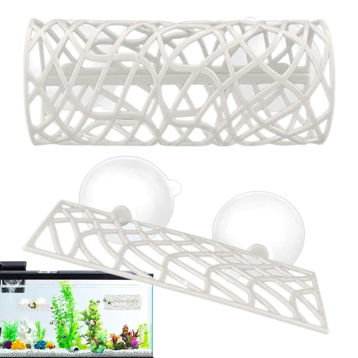 Silicone Fish Hiding Tunnel Aquarium Decoration For Small Fish & Shrimp