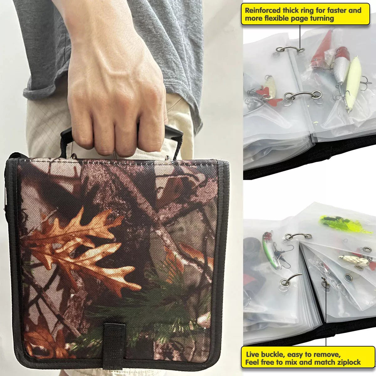 Waterproof Fishing Tackle Storage Bag with 15 Pockets