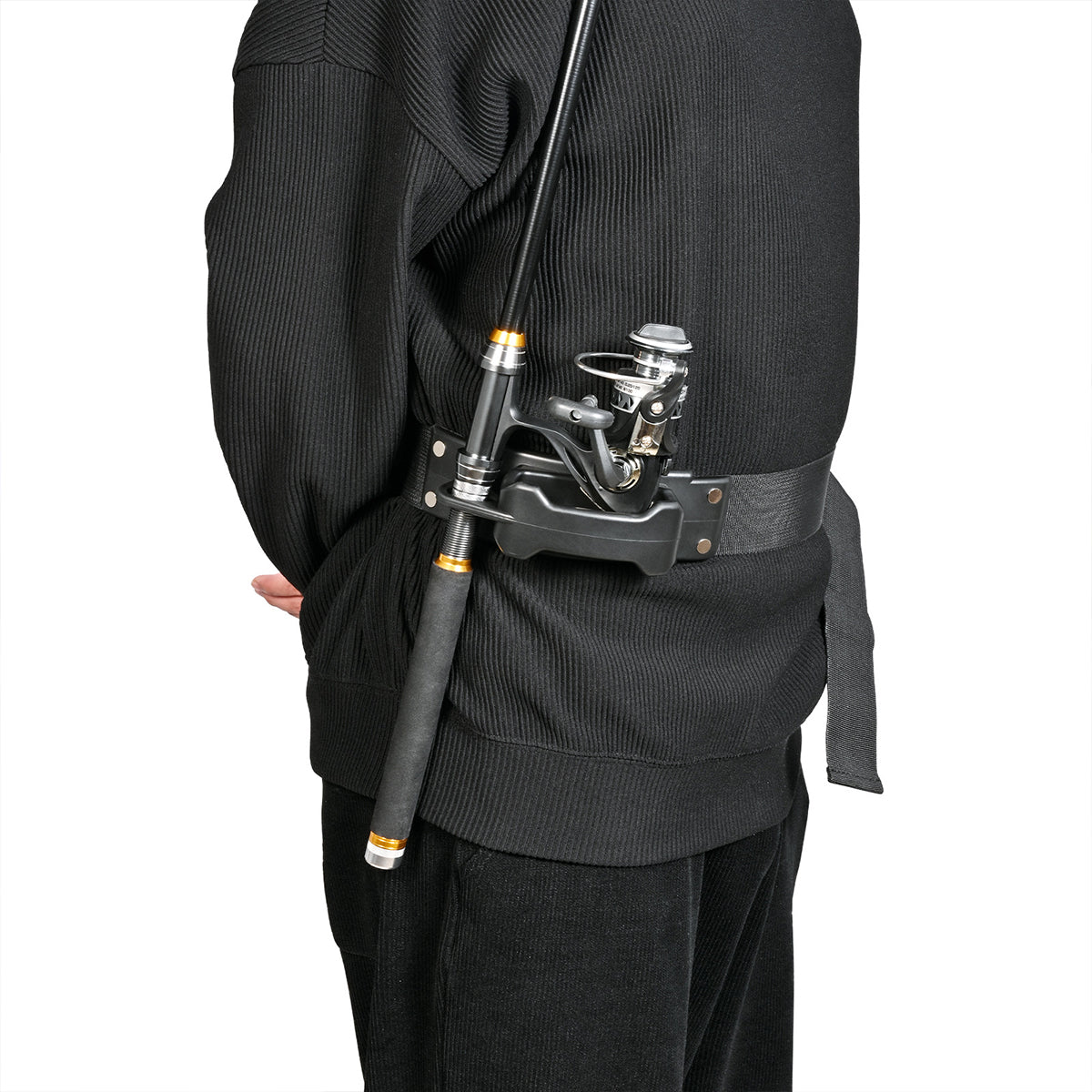 Fly Fishing Hand Rod Holder Adjustable Belt Rod Holder for Fishing Belts Wading