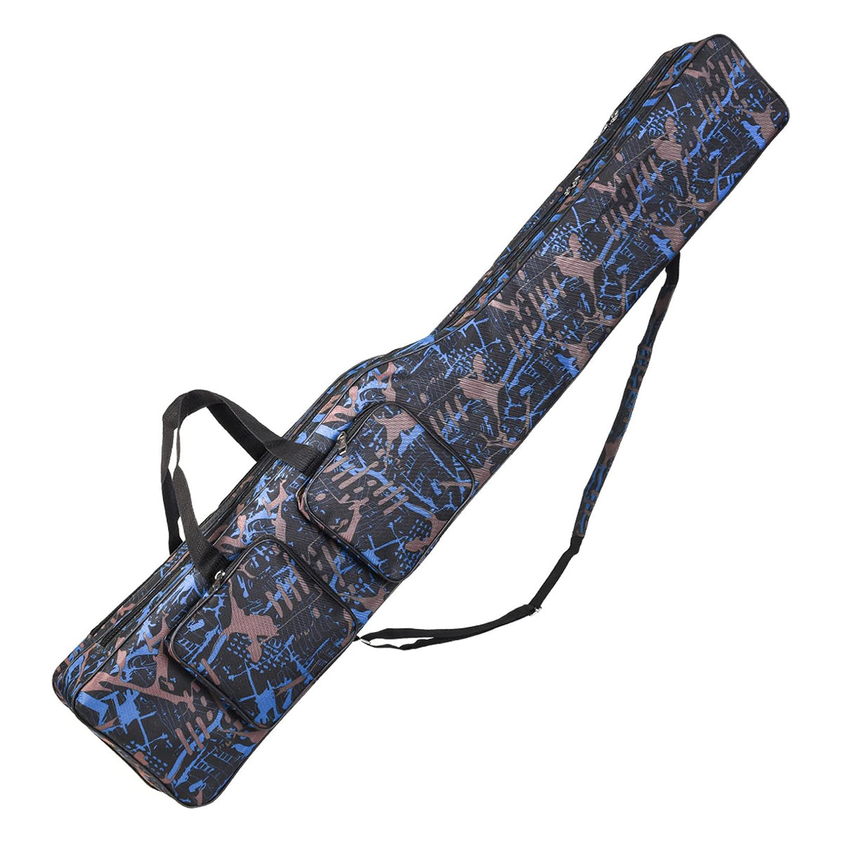 Double-Layer Fishing Rod Bag Waterproof 130cm Tackle Storage Case