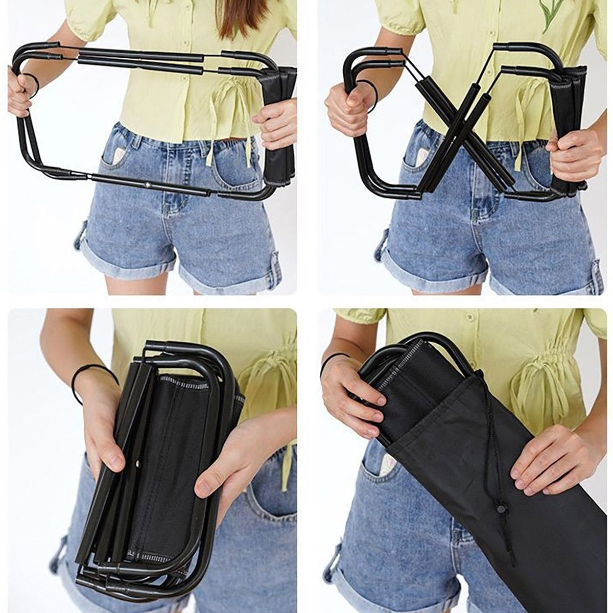 Portable Folding Stool for Camping & Fishing Lightweight Outdoor Seat