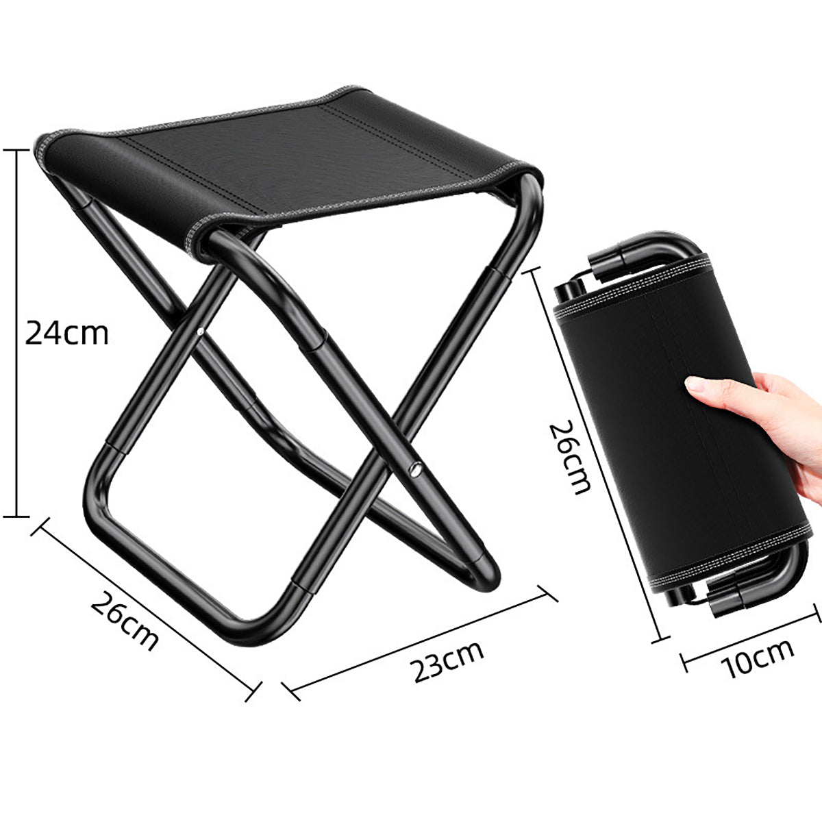 Portable Folding Stool for Camping & Fishing Lightweight Outdoor Seat