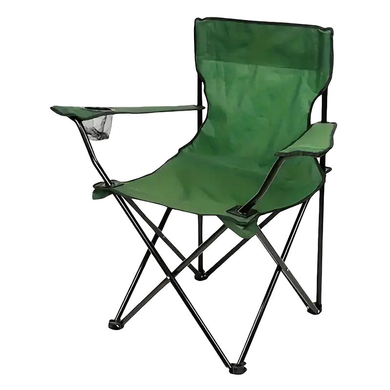 Armrest Camping Fishing Folding Chair With Cup Holder
