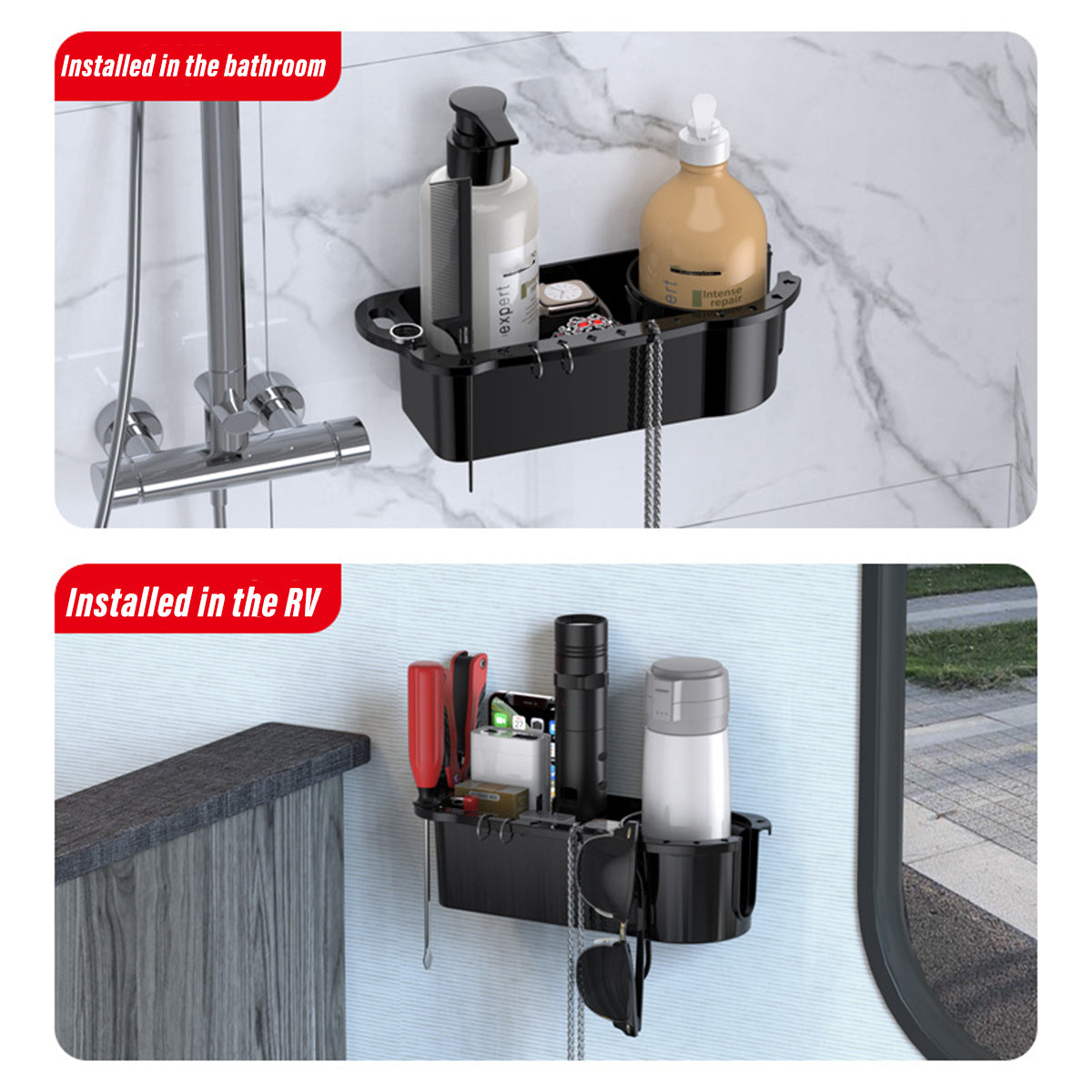 Yacht Boat Cup Rack with Storage for Fishing Tools and Accessories