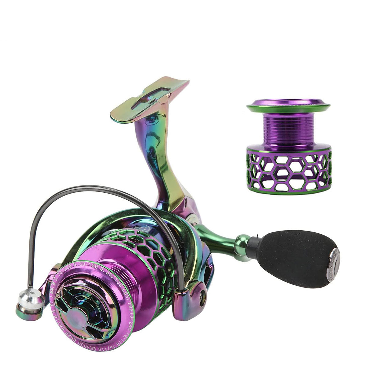 Metal Spinning Reel Durable Electroplated Fishing Reel Left Right Hand