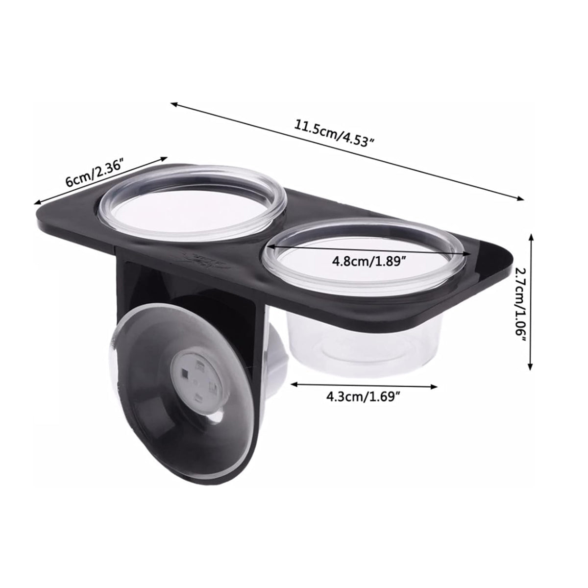 Dual Reptile Food And Water Bowl With Mounting Options