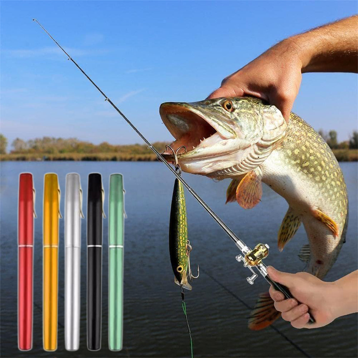 Mini Pocket Fishing Rod with Reel for Travel and Light Fishing