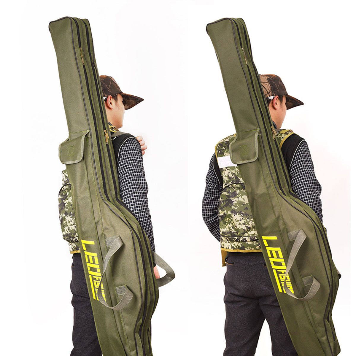 150cm Portable Foldable Fishing Rod Carrier Fish Pole Tools Storage Bag Case