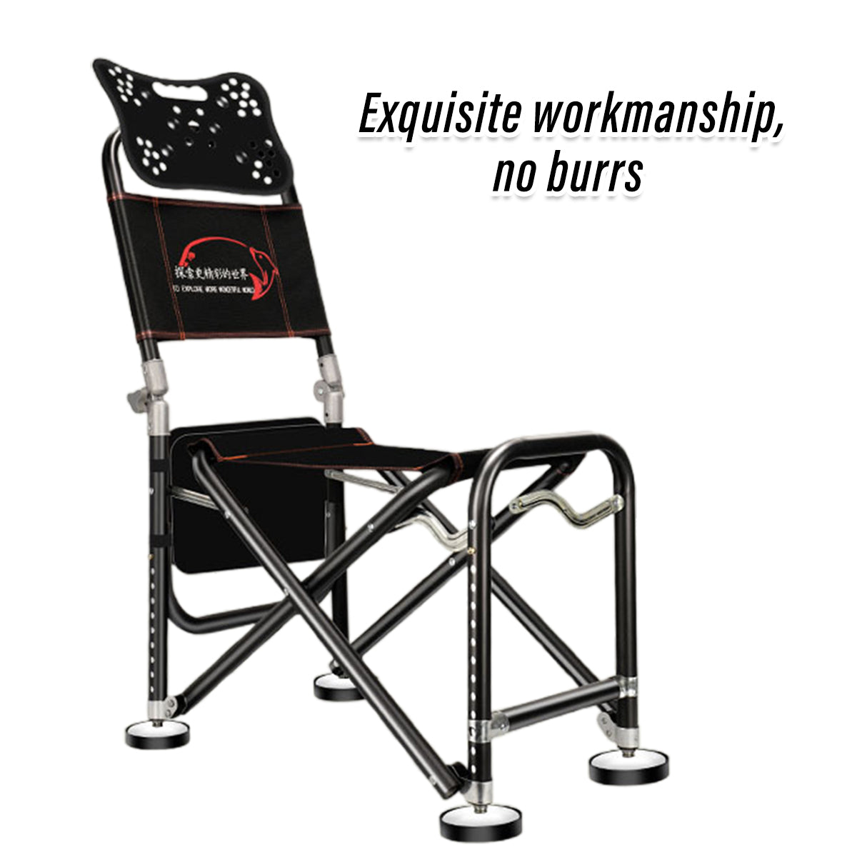 Portable Foldable Fishing Chair with Backrest for Outdoor Use